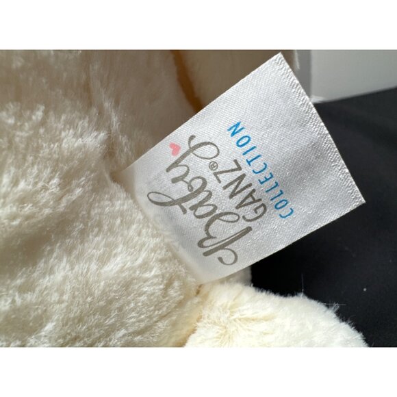 Baby Ganz White Soft Bunny Pellet Bottom Weighted 10" - Picture 4 of 9